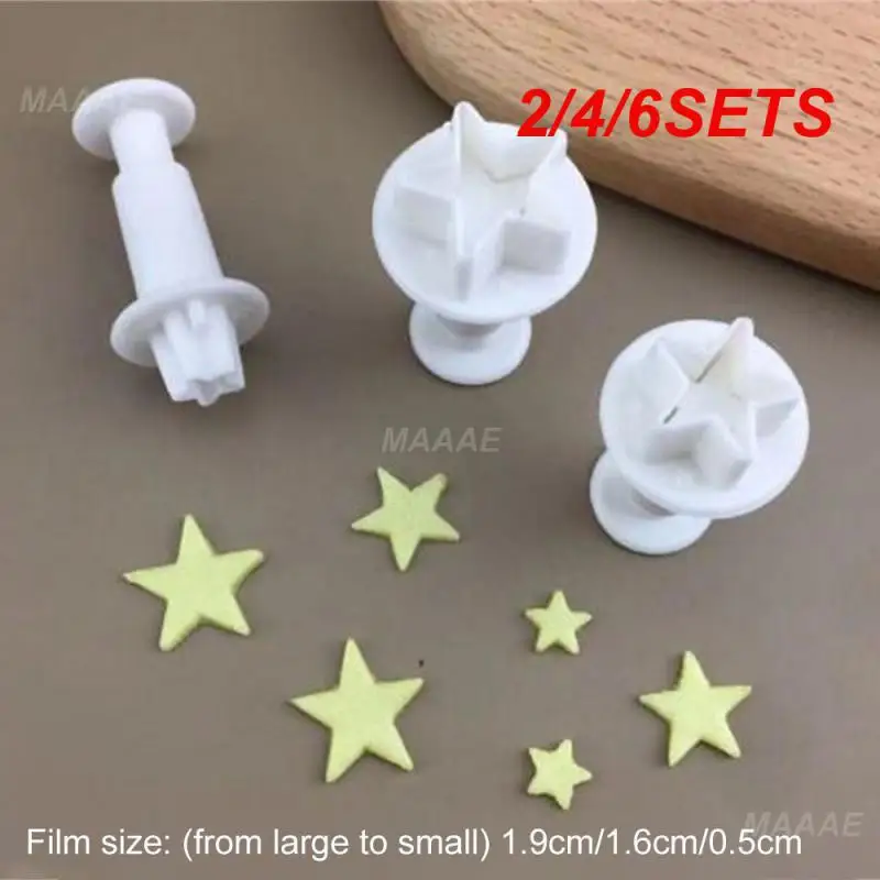 2/4/6SETS Baking Tools Not Easily Deformed Clear Texture Heart-shaped Pentagram Cake Tools Cake Mold Soft And Tough