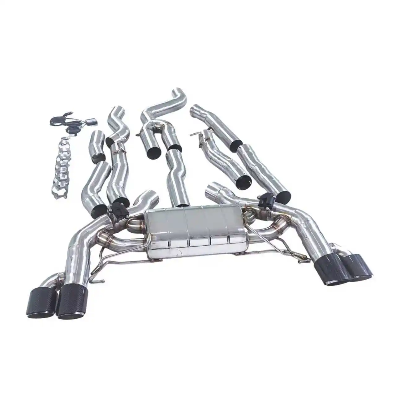 

Выхлопная система GFC/для BMW X3 X4 M40I 2022, 3,0T Catback, выпускной клапан из нержавеющей стали, четыре насадки