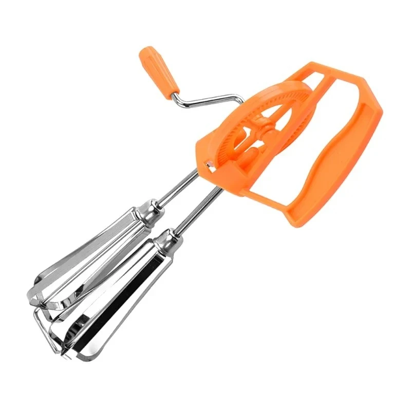 

Kitchen Cooking Gadgets Cooking Cozinha Cocina Egg Beater Portable Hand cranked Stainless Steel Rotary Manual Egg Beater