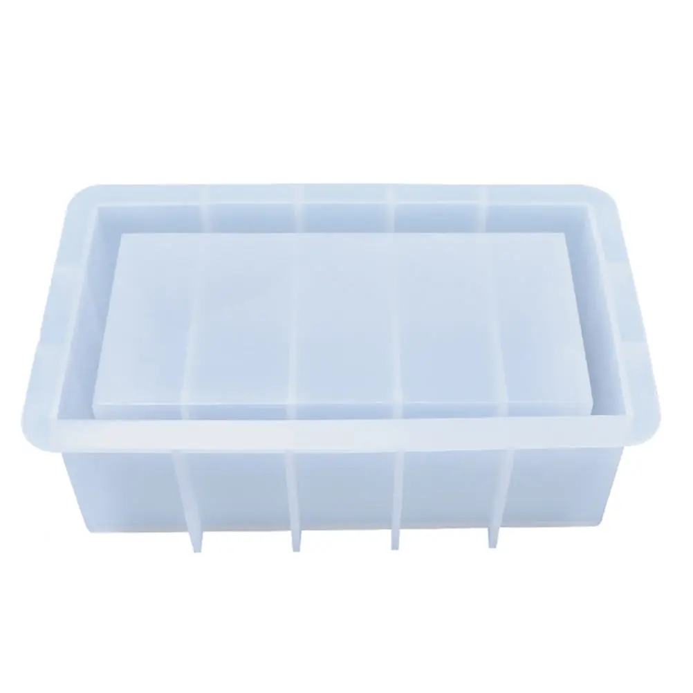 

Silicone Storage Box Mold Domino Case Craft Easy Clean Reusable DIY Resin Casting Molds Set Jewelry Accessories Beads Tissue