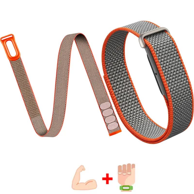 2PCS Woven Nylon Bicep Arm Band+Wrist Strap For Google Fitbit Air Sport Fitness Tracker Adjustable Armband Replacement Accessory