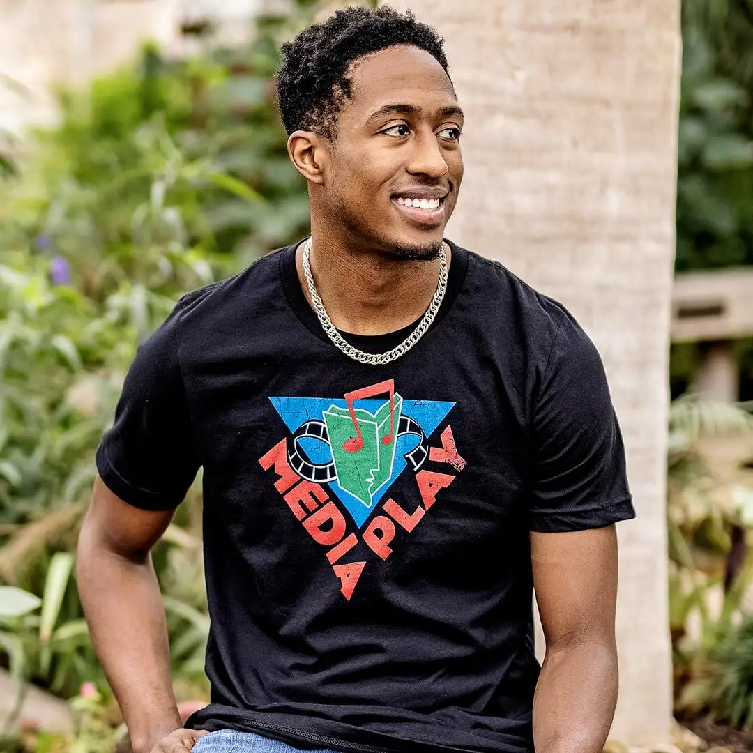 Media Play Music Movies Books Games Short-Sleeve Unisex T-Shirt - Retro Tees