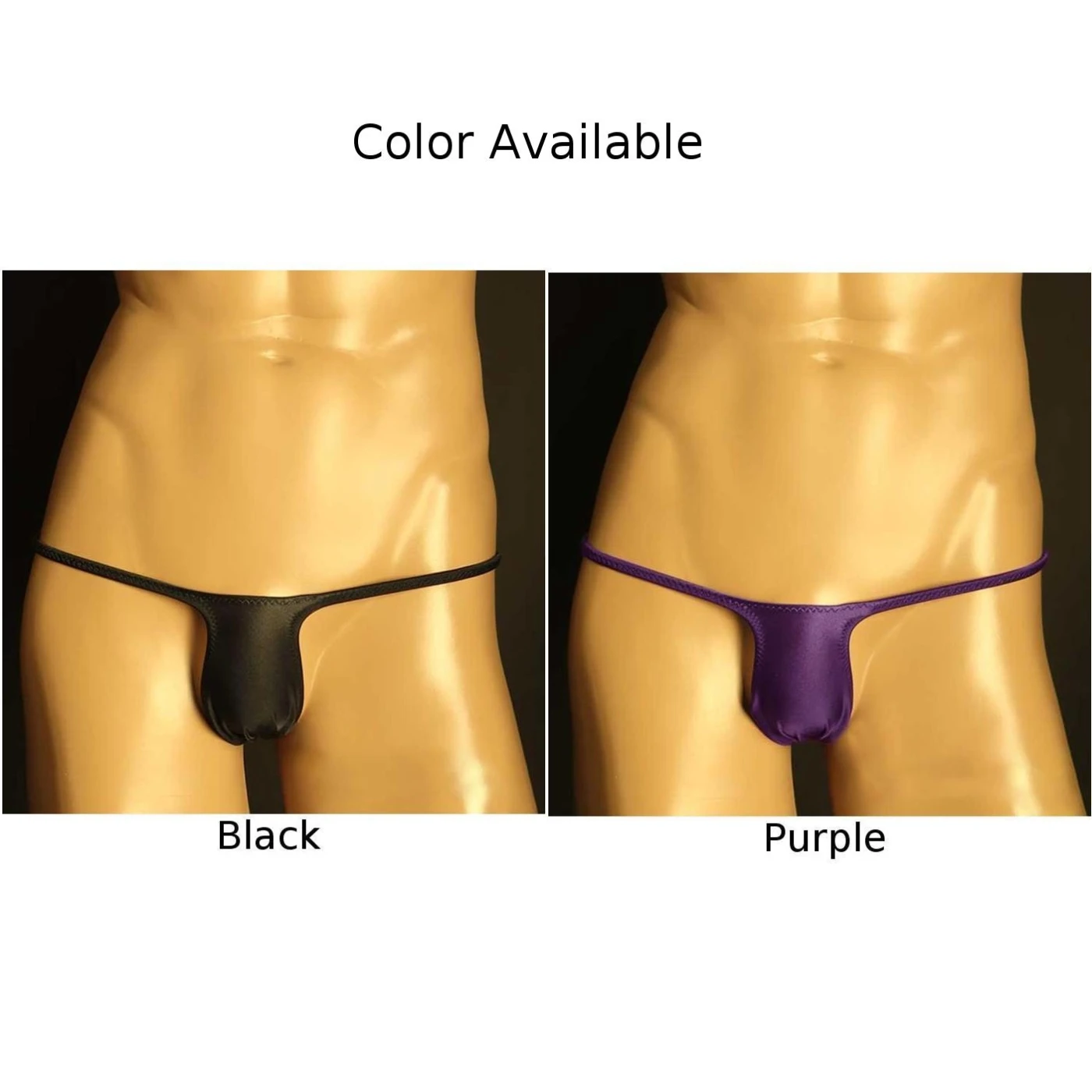 Clothes Inner Wear Male Knickers Sexy Ice Silk Low Rise G string Briefs Thongs Panties Underwear for Men 2XL Purple