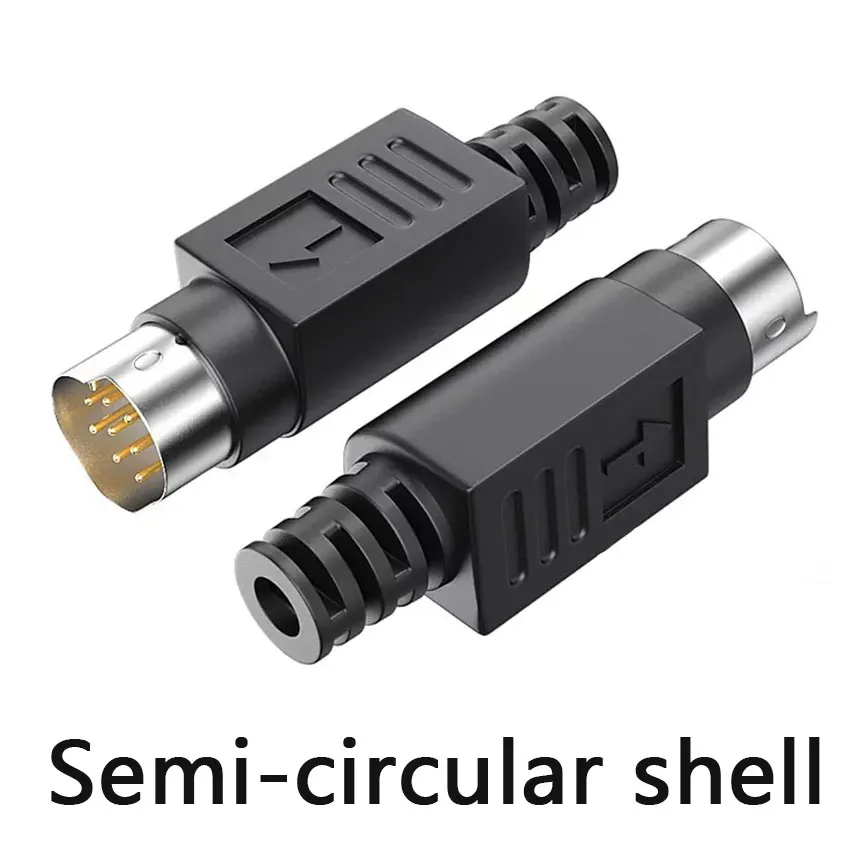 DIY for Soldering Cables Mini DIN Connector S-Video terminal Circular 8/6/4 Pin Male With Plastic Handle Adapter socket