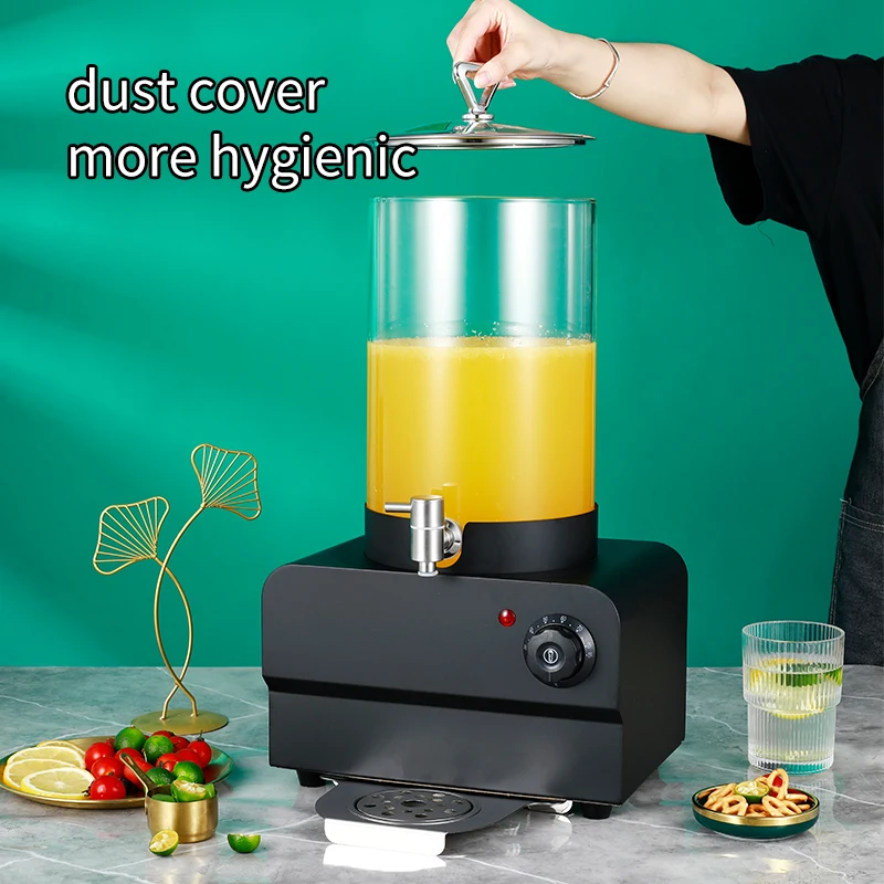 9L/18L Electric Commercial Milk Warmer Juice Dispenser Temperature Control Glass Container Food Grade for Restaurants