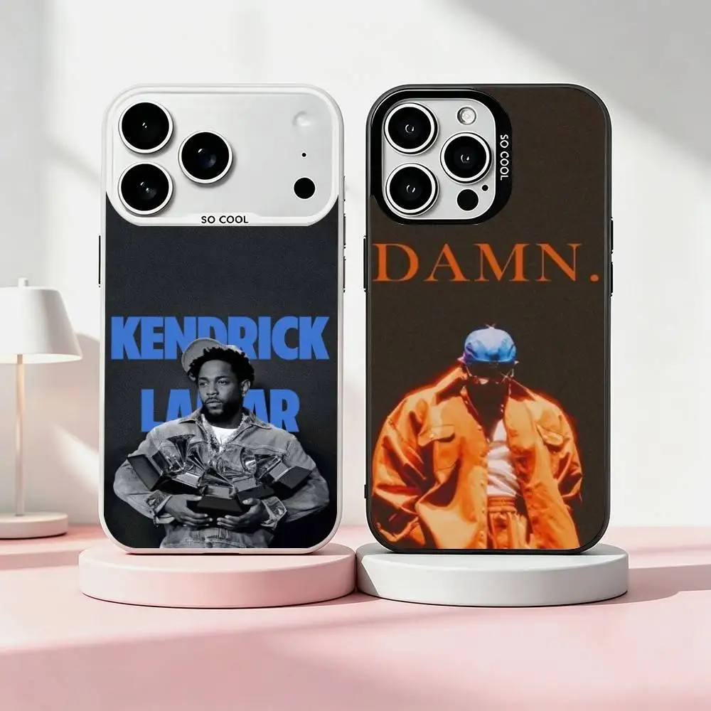 Kendrick Lamar Rapper-R  Phone Case For iPhone 17,16,15,14,13,12,11 Plus,Pro Max,XS,Colorful Silver Phone case Funda Cover Gift