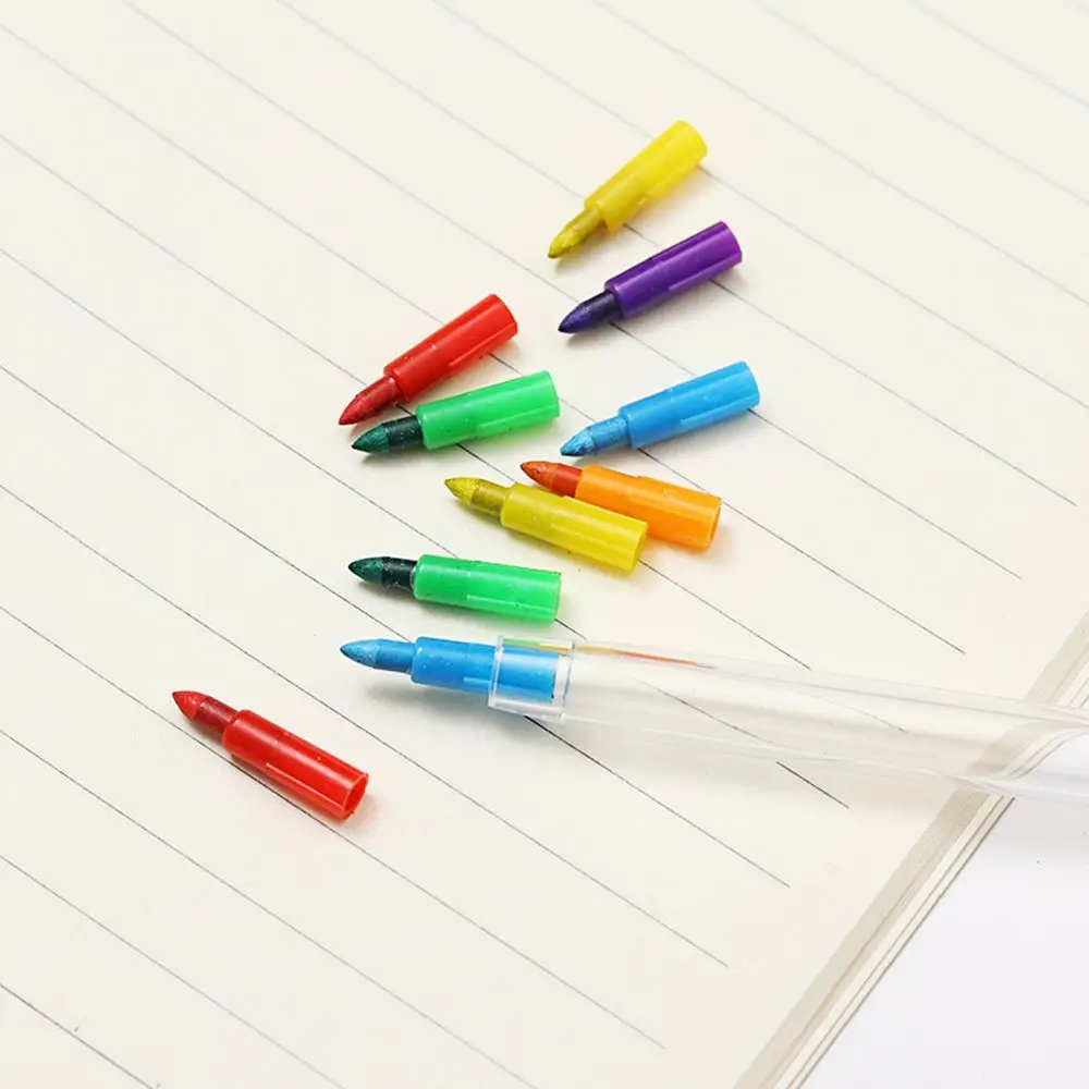 Children Student Colorful  Art Pastel Oil Stationery Replaceable Crayon Graffiti Painting Pen Pencils