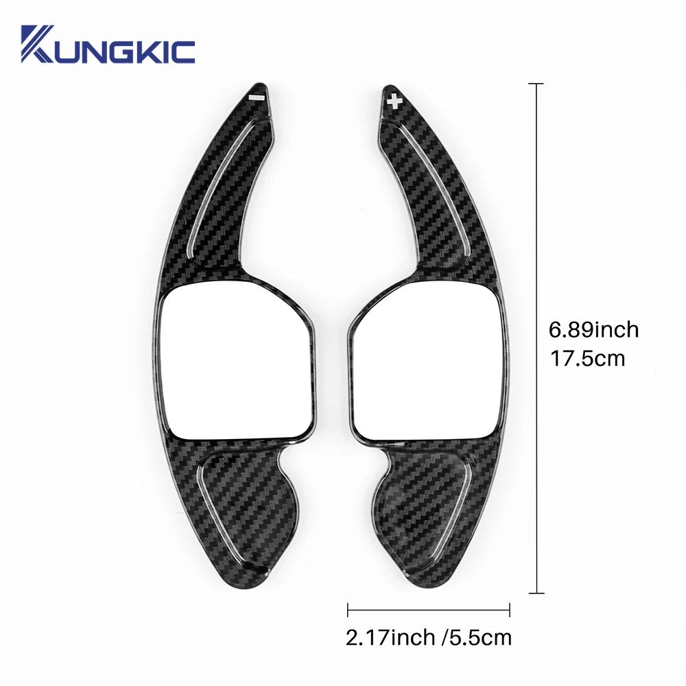 For Seat Leon fr MK3 MK4 5F ST Cupra Ateca Alhambra Arona Ateca ibiza 6P Carbon Fiber ABS Steering Wheel Paddle Shifter Sticker view 6