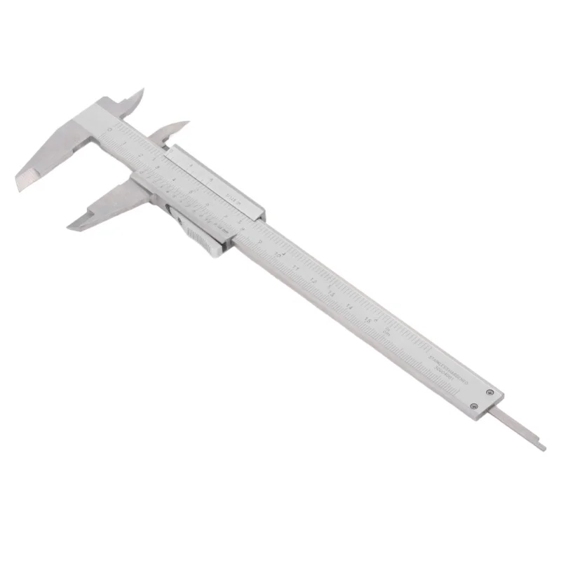 Vernier Caliper 0-150mm 0-6in Range 0.05mm 1/128in Resolution Stainless Steel Caliper Measuring Tool
