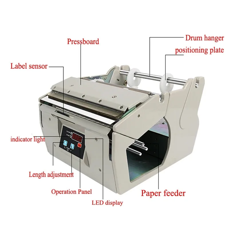 Auto Label Dispenser Device Automatic Sticker Separating Machine X-130 X-180 NEW Digital Control 5-180mm Label Stripping Machine