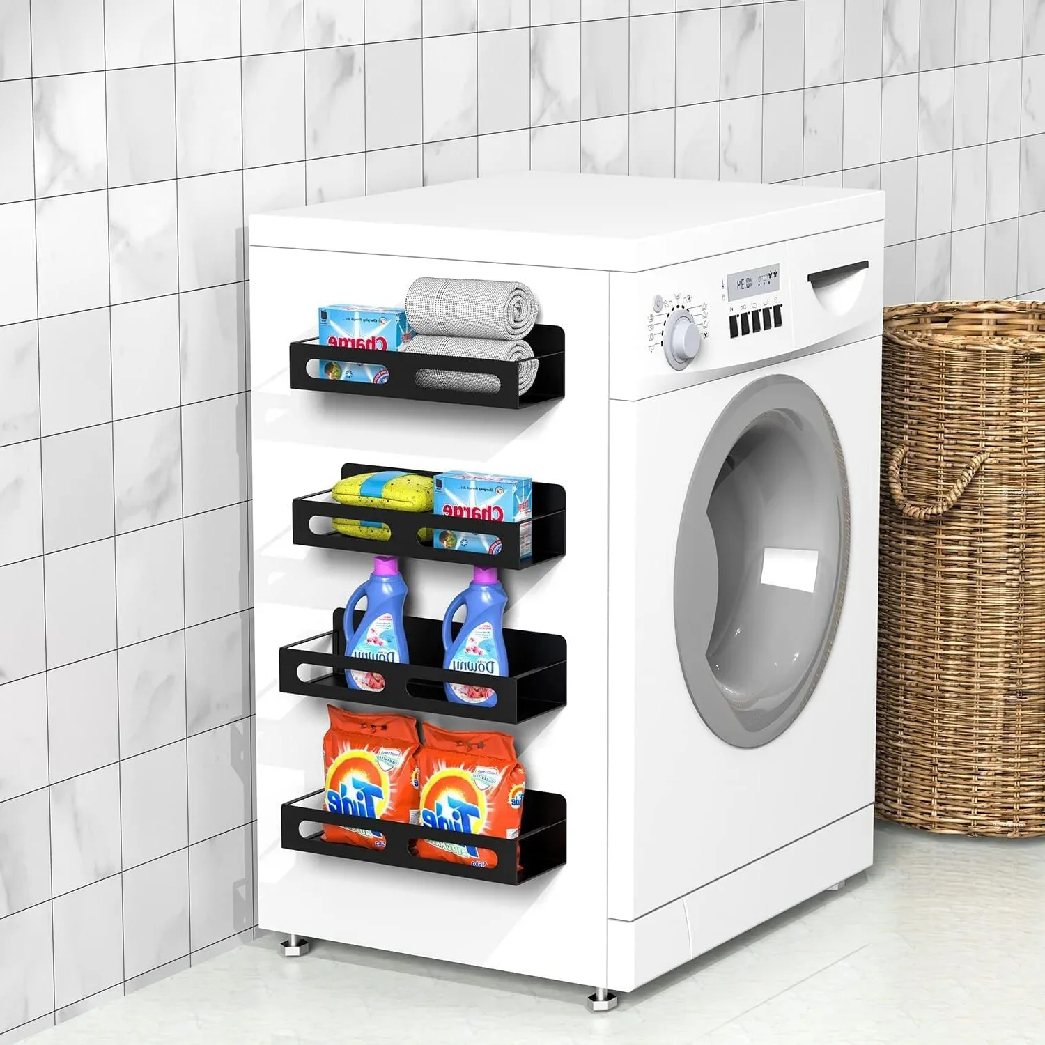 

Perforation-free Refrigerator Rack Side Seasoning Rack Multi-purpose Absorption Rack