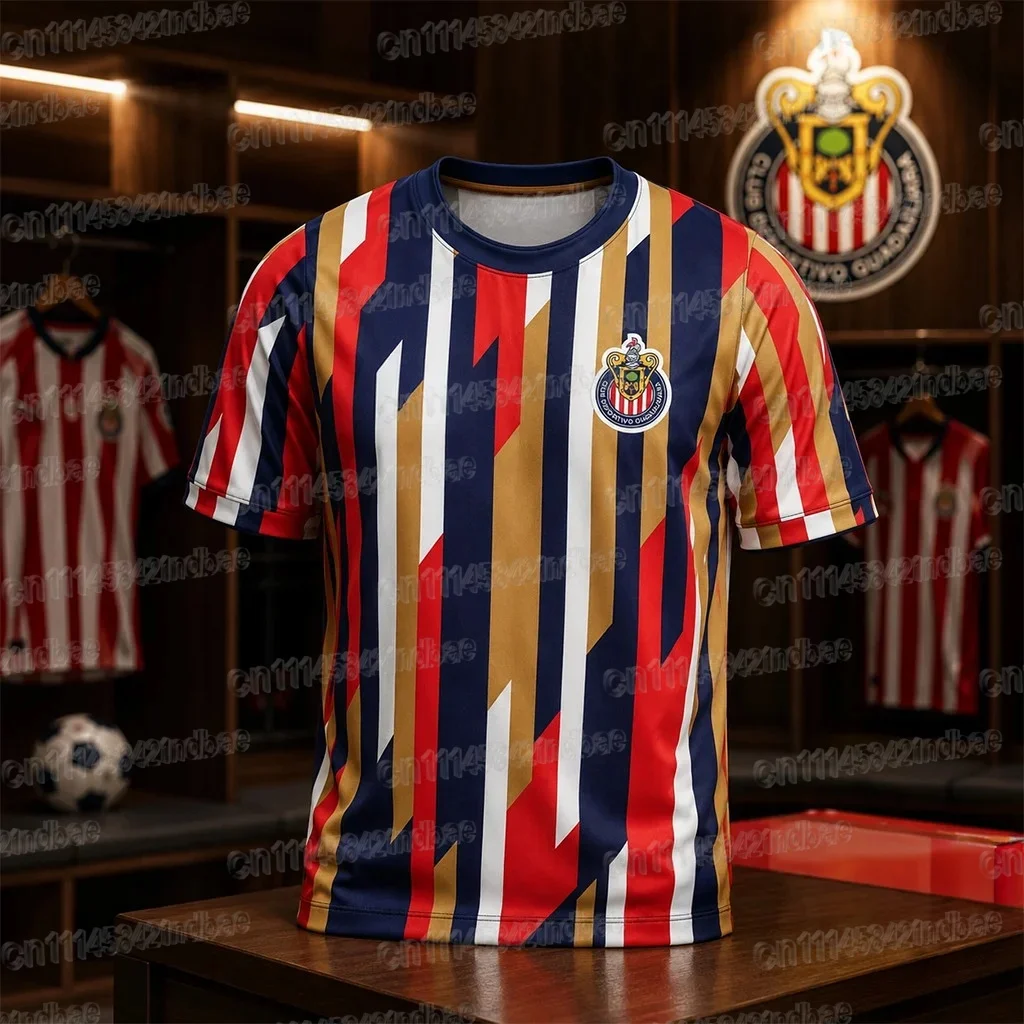 2026 Guadalajara Chivas Luis Romo 7 # Camiseta de Fútbol Deportiva 3D de Verano, Transpirable, de Secado Rápido, para Combinar en Familia