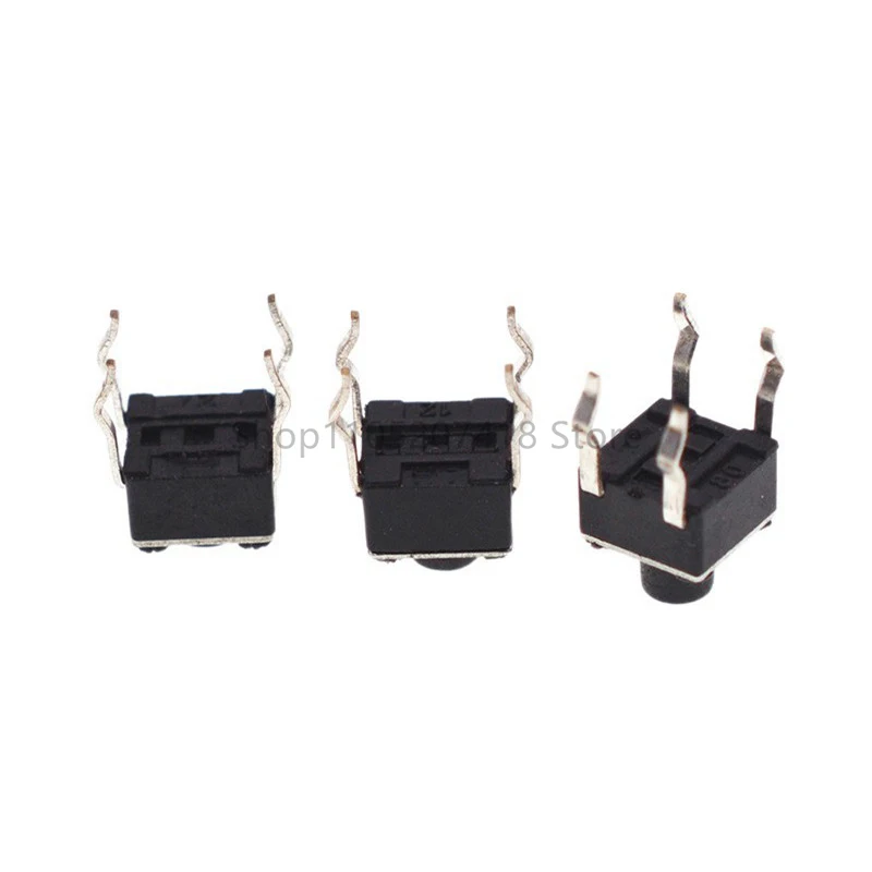1000PCS 4.5×4.5MM Mini Tact Push Button Switch 4.5*4.5*3.8MM 4.3MM 5MM~10MM Micro Momentary Tactile Switch 4PIN 12V DIP