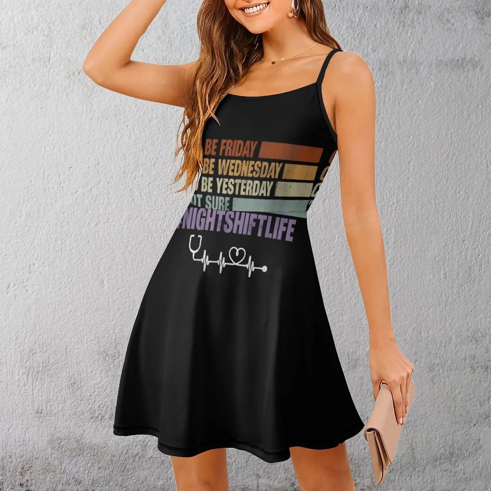

Женское платье на бретельках с художественным принтом High Shift Life, винтажная экзотическая женская одежда, забавное винтажное платье на подтяжках для вечеринок