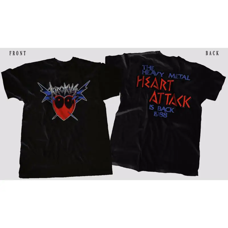 Camiseta Krokus Band Heart Attack Tour 1988 Tamanho completo S 5XL FH1034