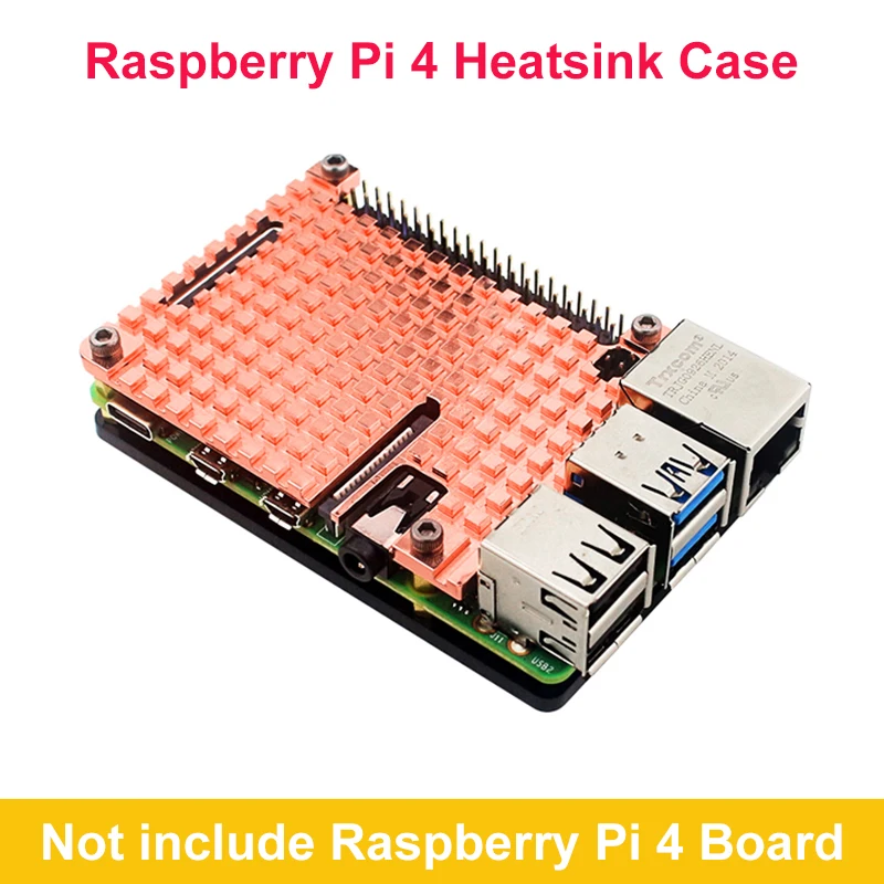 

Raspberry Pi 4 Heatsink Case Pure Copper Shell Passive Cooling Enclosure for Raspberry Pi 4 Model B