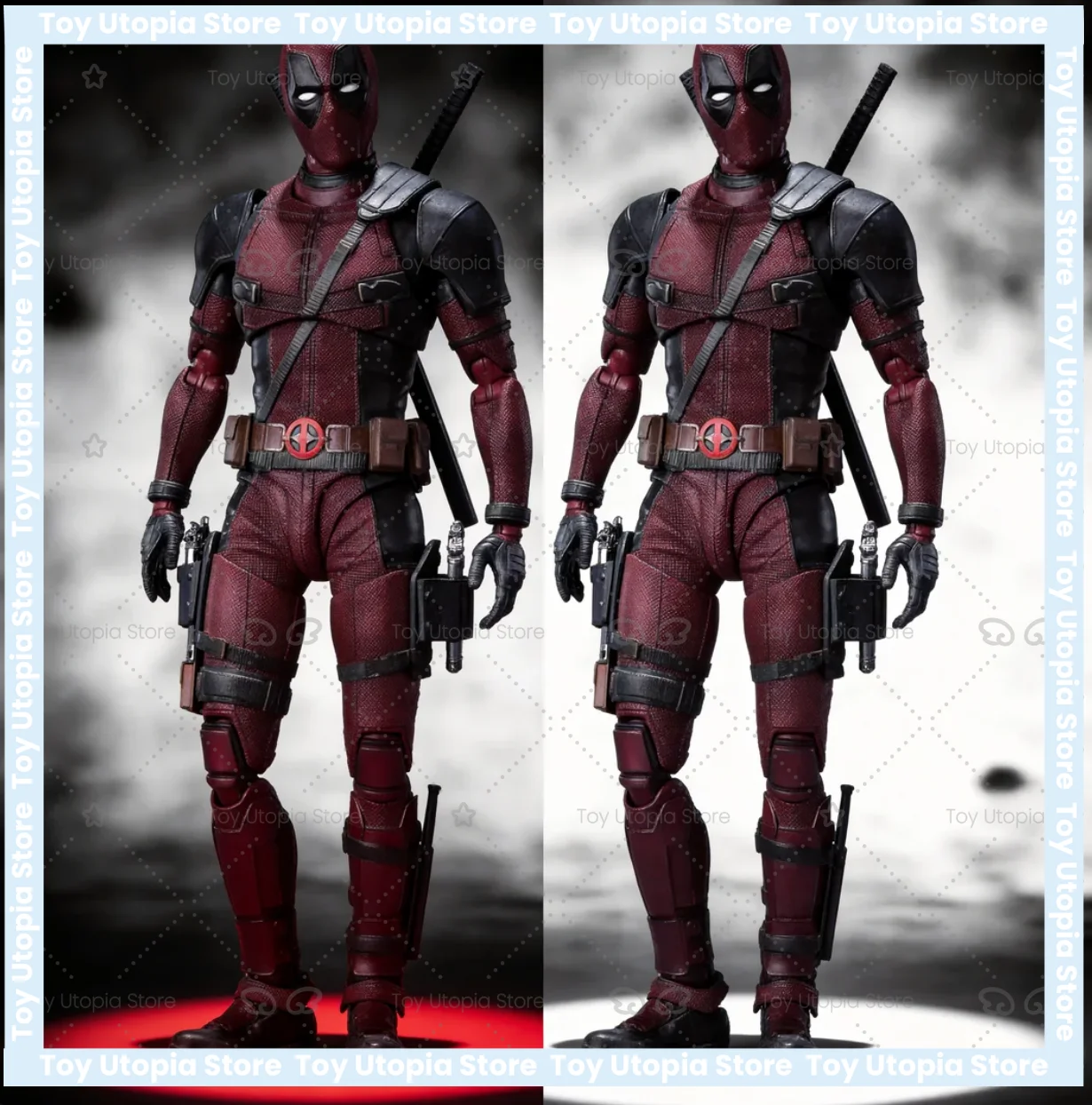 En Stock Bandai Original SHF Deadpool Modelo Conjunto Anime MuñEca Marvel Model…
