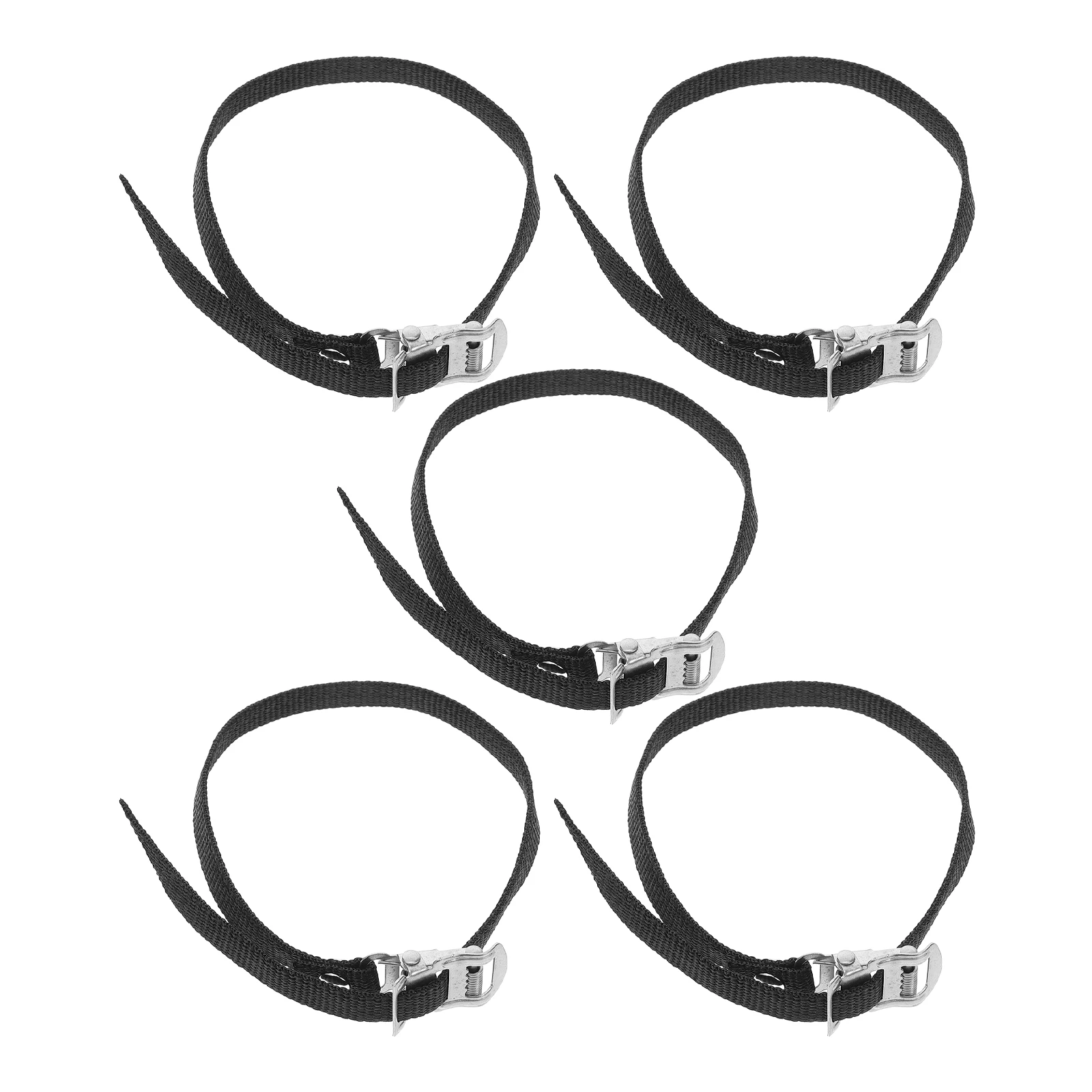 

5Pcs Pedal Straps for Exercise Bike Adjustable Nylon and Aluminum Alloy Footrest Straps Anti-Slipping Cycling Fix Bands for Gym