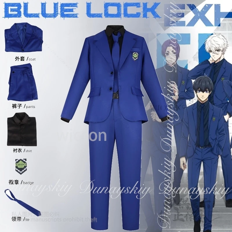 

S123 BLUE LOCK Аниме Isagi Yoichi Bachira Meguru Chigiri Hyoma Nagi Seishiro Mikage Reo Косплей Костюм Полный комплект cos