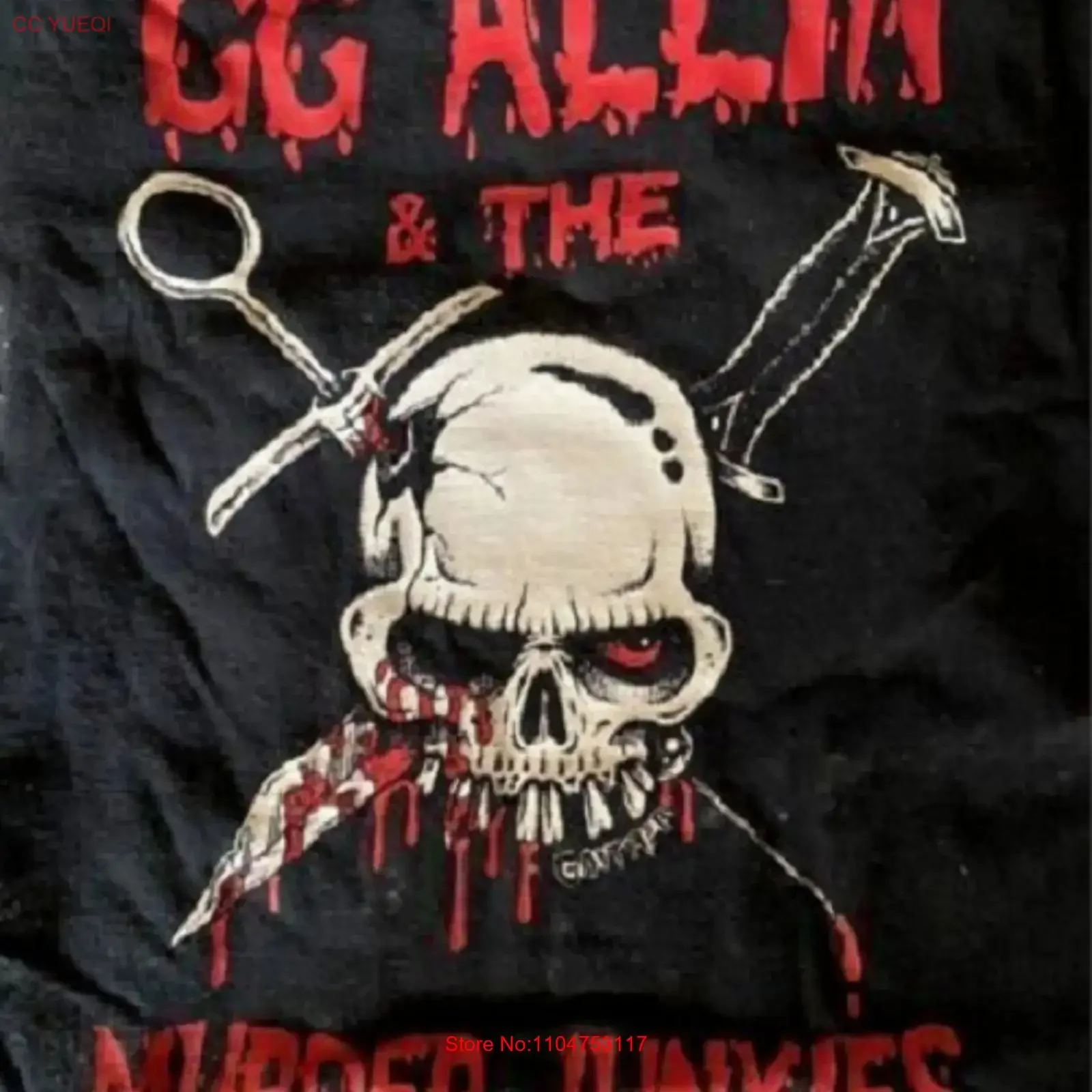 GG Allin and the Murder Junkies T Shirt Men Classic Black  vintage Washed Versatile fashion Comfortable designer clothes