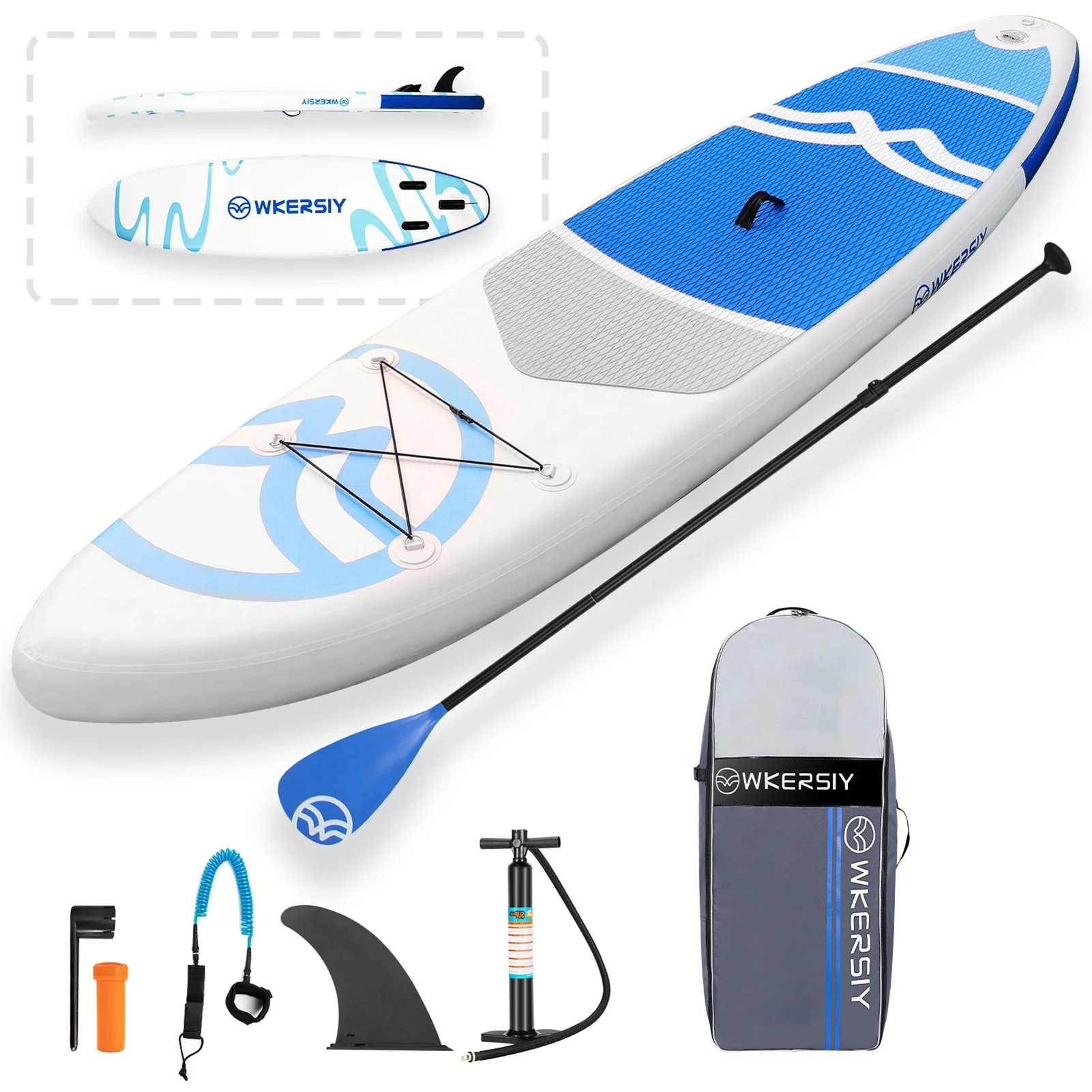 SUP Board Sap Inflatable Stand Up Paddle Board Non-Slip SurfBoard Water Sports Kayak Surf Set with Paddle Pump Carry Bag Leash