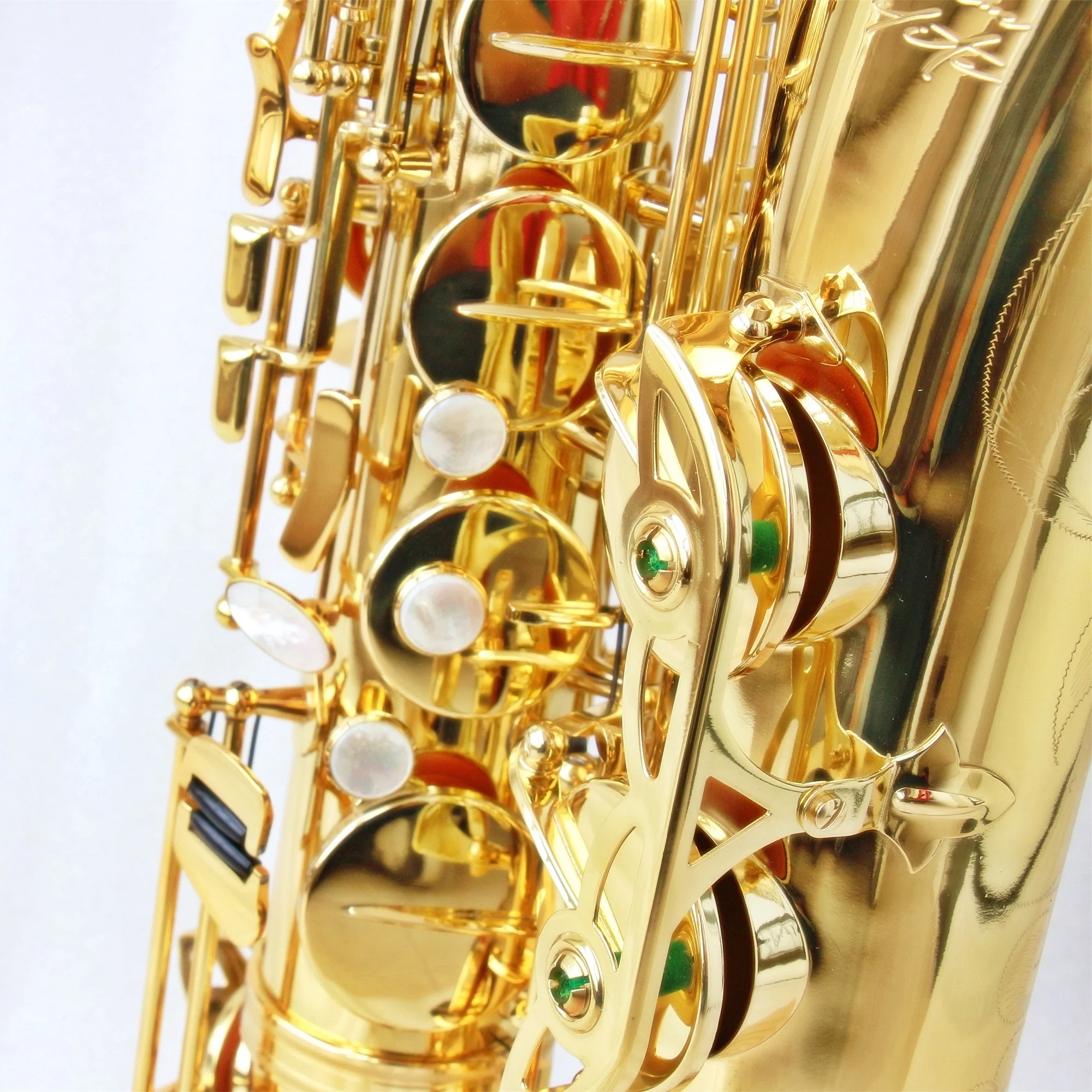 Professional Gold Lacquered Brass Body BB Flat Tenor Saxophone With Hard Case Pads Reeds Mouthpiece Woodwind Instrument For Sale