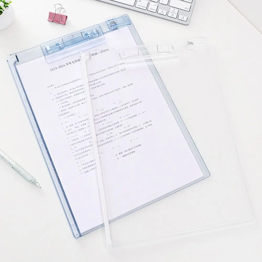 مجلد ملفات A4 متعدد الوظائف من الأكريليك، جبيرة كتابة شفافة سميكة، مشبك ورق عمودي للمكتب المدرسي #5