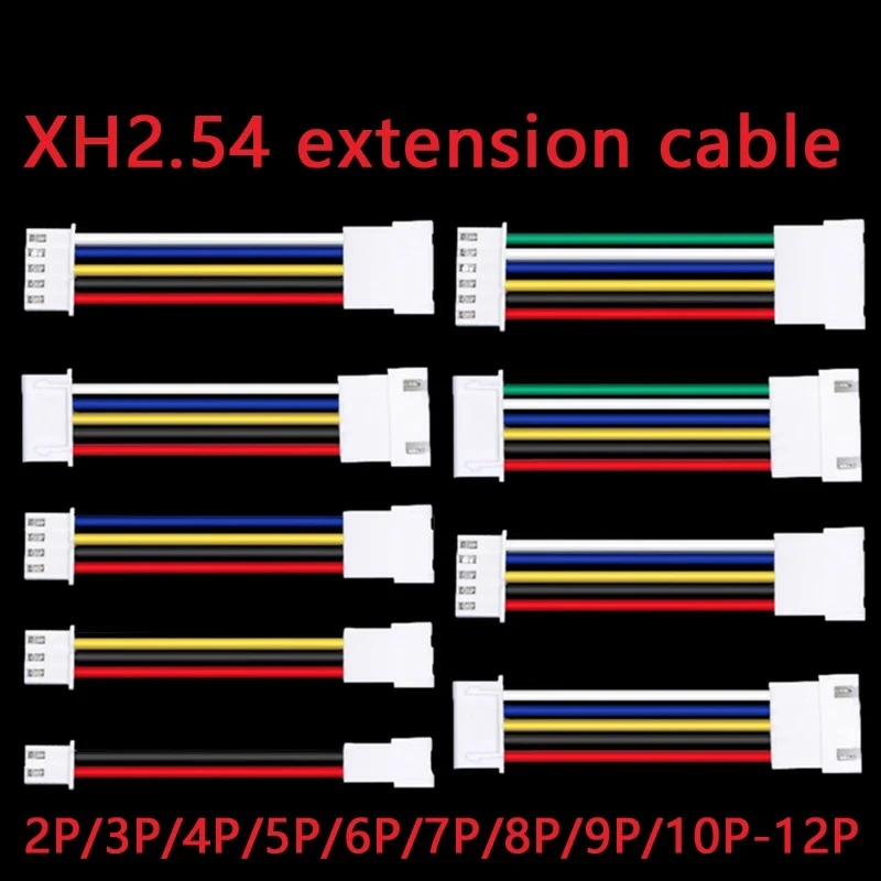 

10PCS XH2.54 Extension Line 2P/3P/4P/5P/6P/7P/8P/9P/10P/12P XH 2.54mm Pitch Male To Female Connector With 10/20/30cm Cable 26AWG