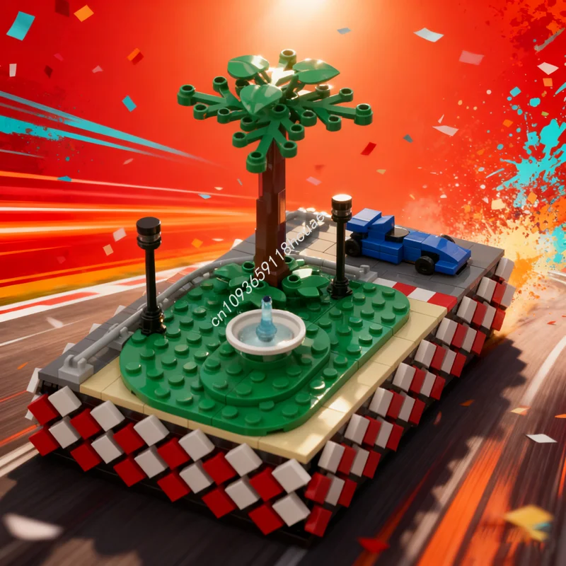

590pcs MOC Monaco Grand Prix City Champions Model Building Christmas Gifts Blocks Construction Assemble Idea Toy Education Brick
