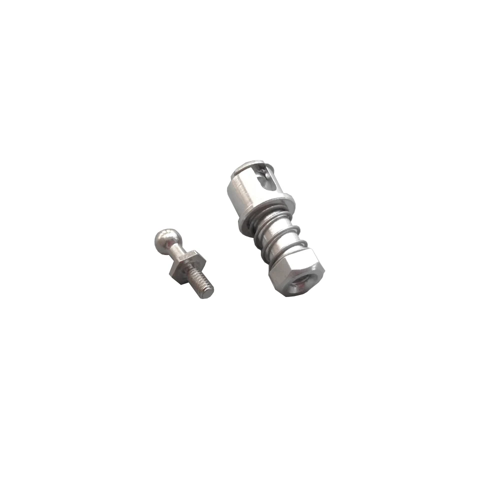 Hebilla de cabeza de bola de liberación rápida de Metal M3, varilla de timón del acelerador, localizador de resorte, ajustador de conexión de junta de hebilla para modelo de barco de coche RC