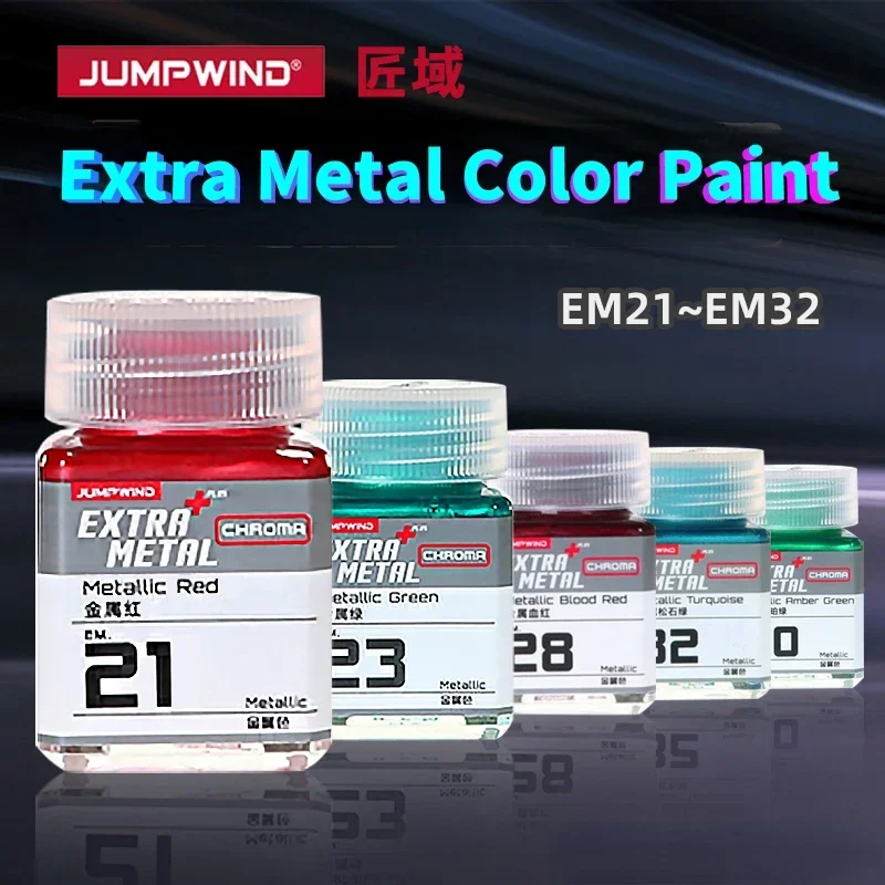 

JUMPWIND EM21-EM32 Extra Metal Color Paint Pigment Assembly Model Painting Tools for Model Hobby Spraying Coloring DIY Tool 18ml