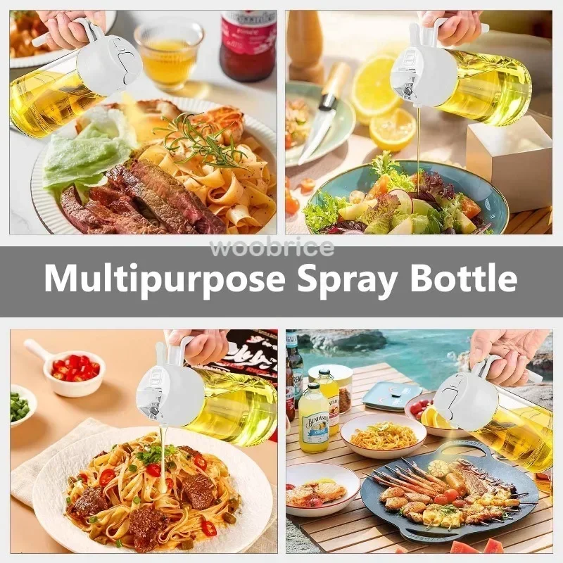2in1 500ml Glass Oil Sprayer Oil Spray Bottle Oil Tank BBQ Kitchen Baking BBQ Picnic Kitchen Tools for Businesses image 6
