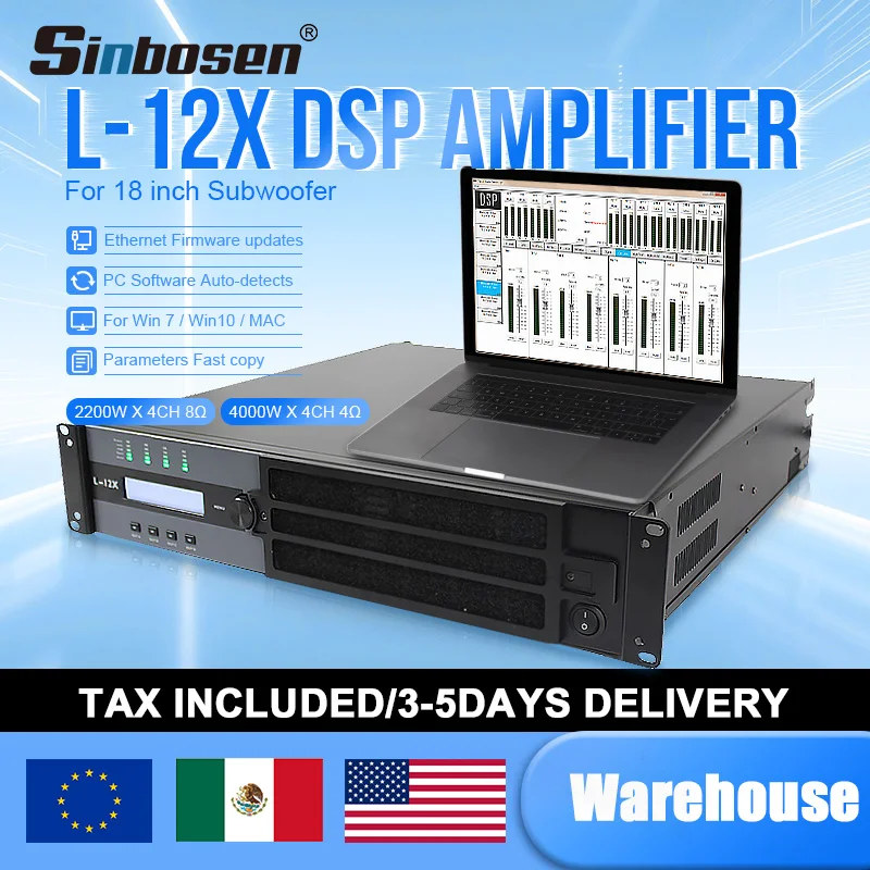 4 قناة 48 كيلو هرتز DSP مكبر للصوت إيثرنت التحكم عن بعد 2U فئة TD مكبر للصوت المهنية