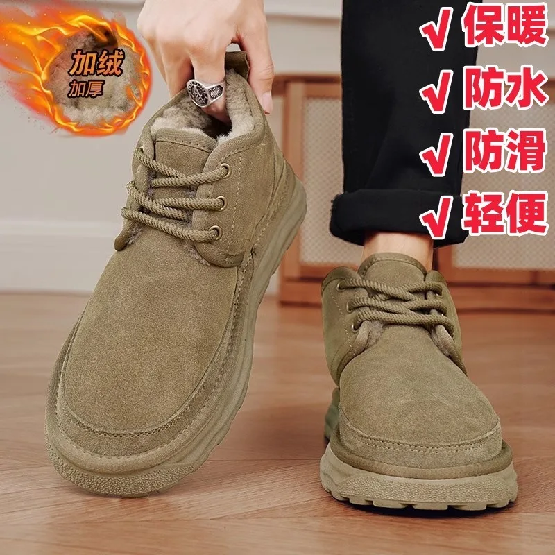 

Мужские и женские зимние сапоги на меху, утепленные, унисекс, теплые, до середины икры, хлопковые, модные, удобные, повседневные, Zapatios Hombre