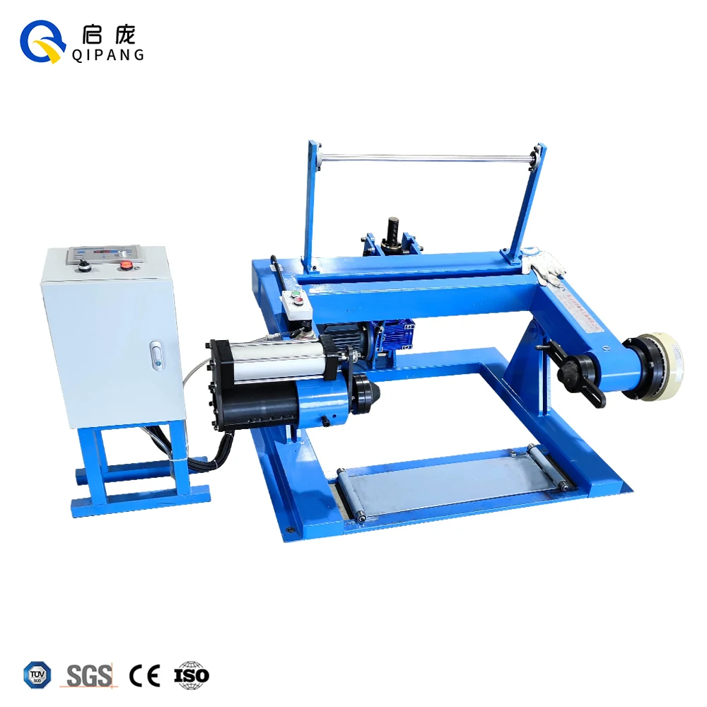 QIPANG Factory PN800 Spool Machine Rewind Extruder Equipment Cable Rewinding Machine AWG3/0 Shaft-less Pay-off machine