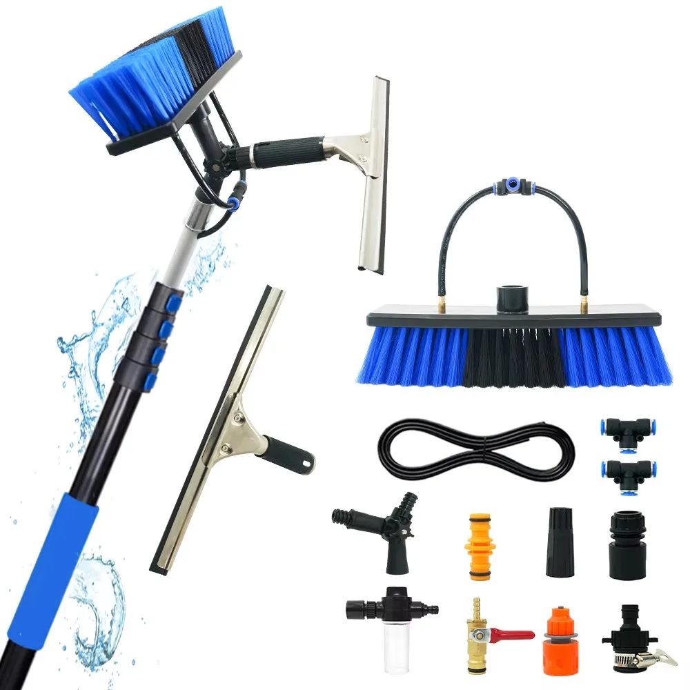 

Durable Aluminum Water Fed Pole Brush for Glass Building and Solar Panel Cleaning