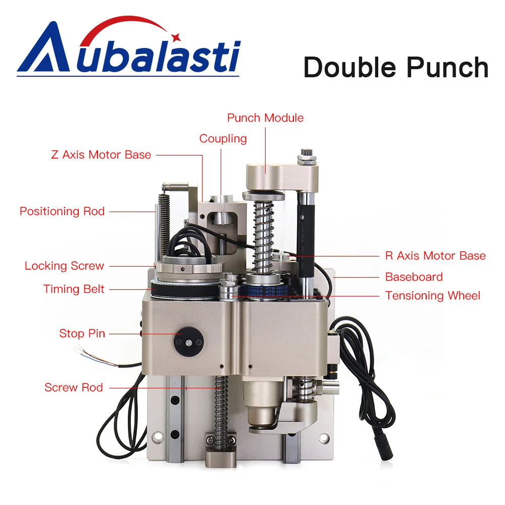 Aubalasti CNC Double Punch Four Punch Knife Seat Lift 90mm 24V NPN NO For CNC Vibrating Knife Cutting Machine