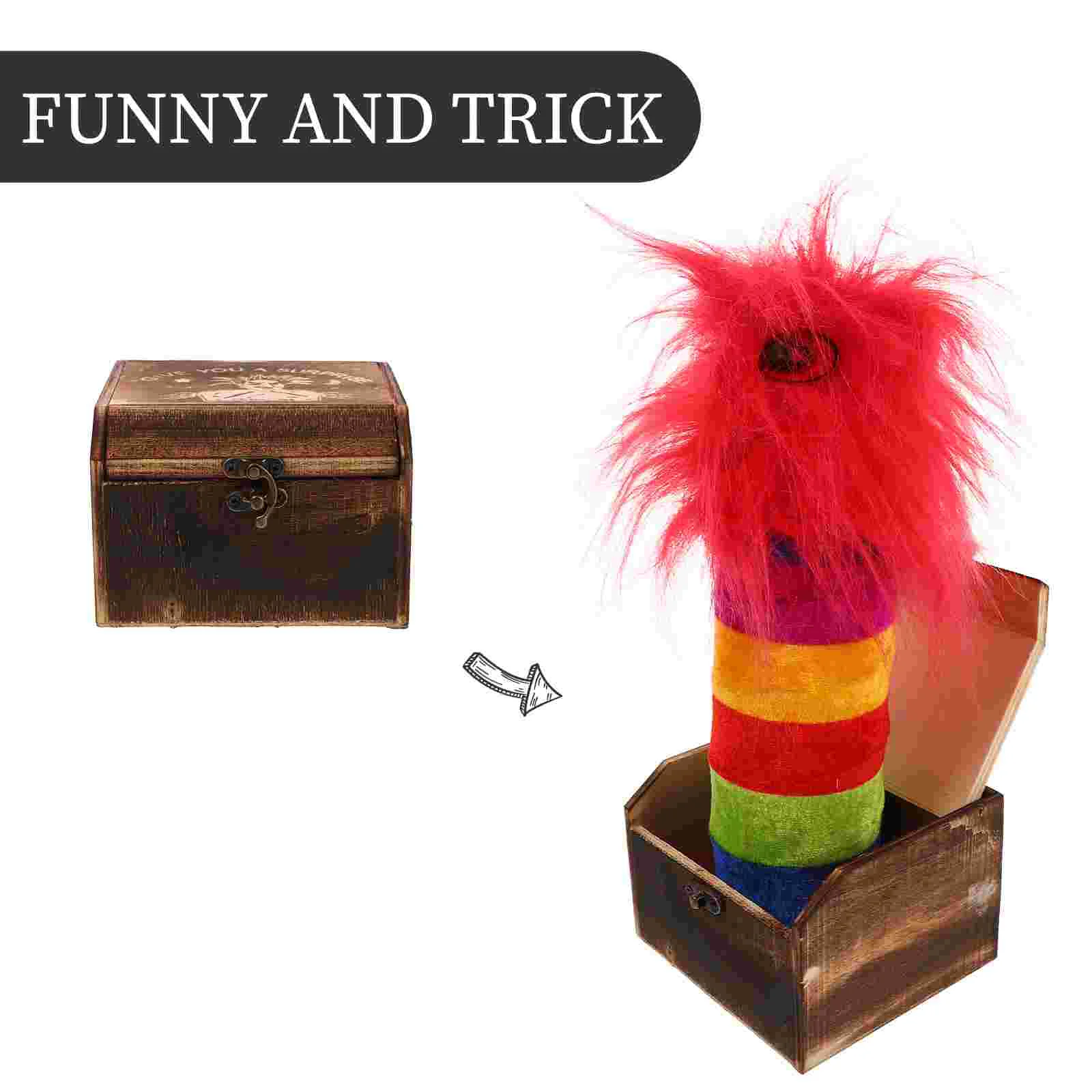 Startled Wooden Box Horror Surprise Remote Halloween Creepy Joke Novelty Boxes Toy Scary Witch Funny