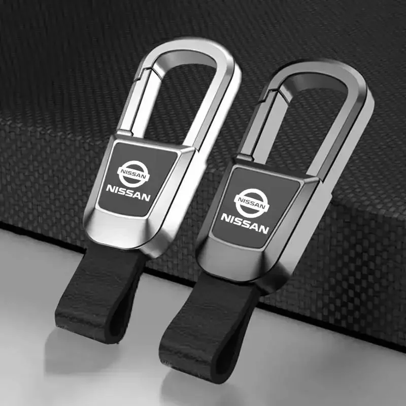 For Nissan 370Z Altima Juke Murano Navara Qashqai Sylphy X-Trail Creative Car Logo Keychain Metal Keyring Key Chain Pendant