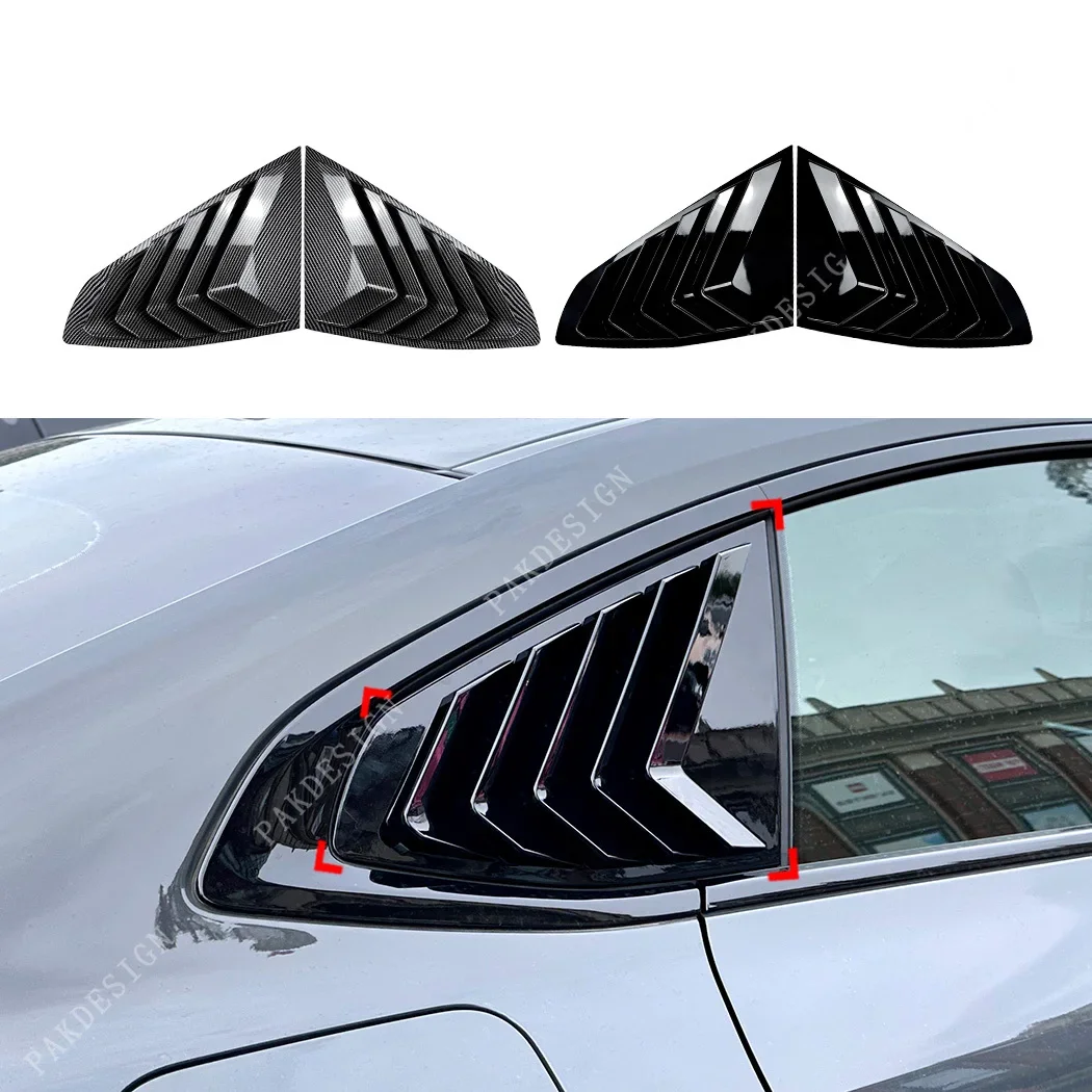 Penutup jendela belakang mobil, bodykit ABS Spoiler naungan jendela segitiga belakang potong untuk BMW 4 seri G24 G26 Gran Coupe 2020-2024