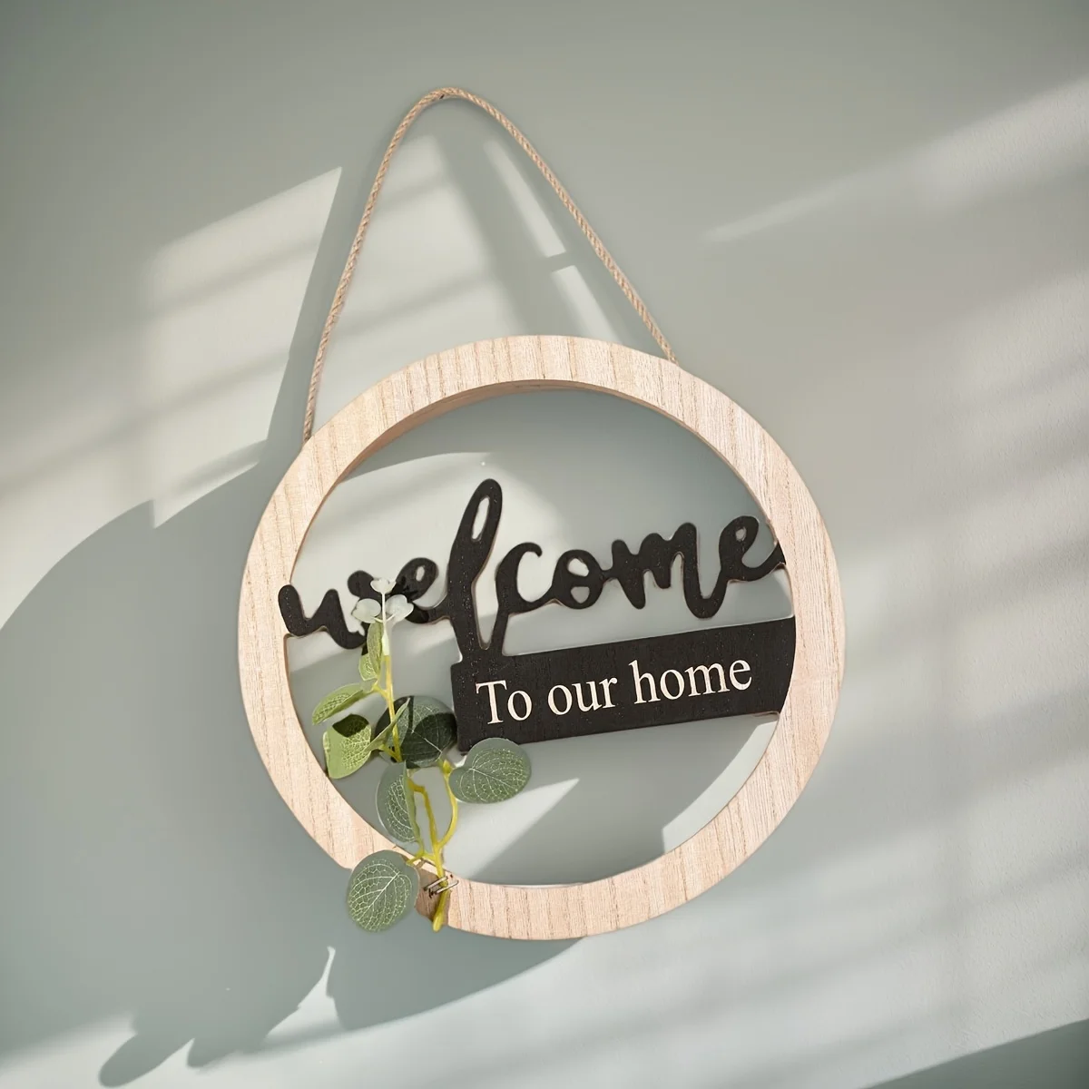 Rustic Farmhouse “Home” Wooden Hanging Sign 4