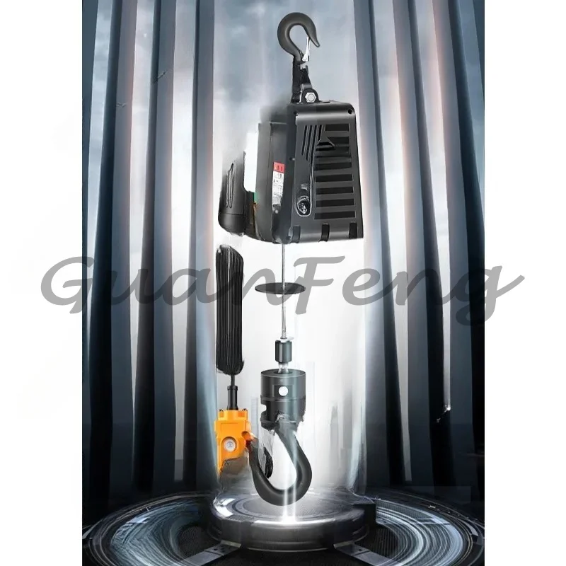 Miniature electric hoist 220V small elevator remote control portable hoist