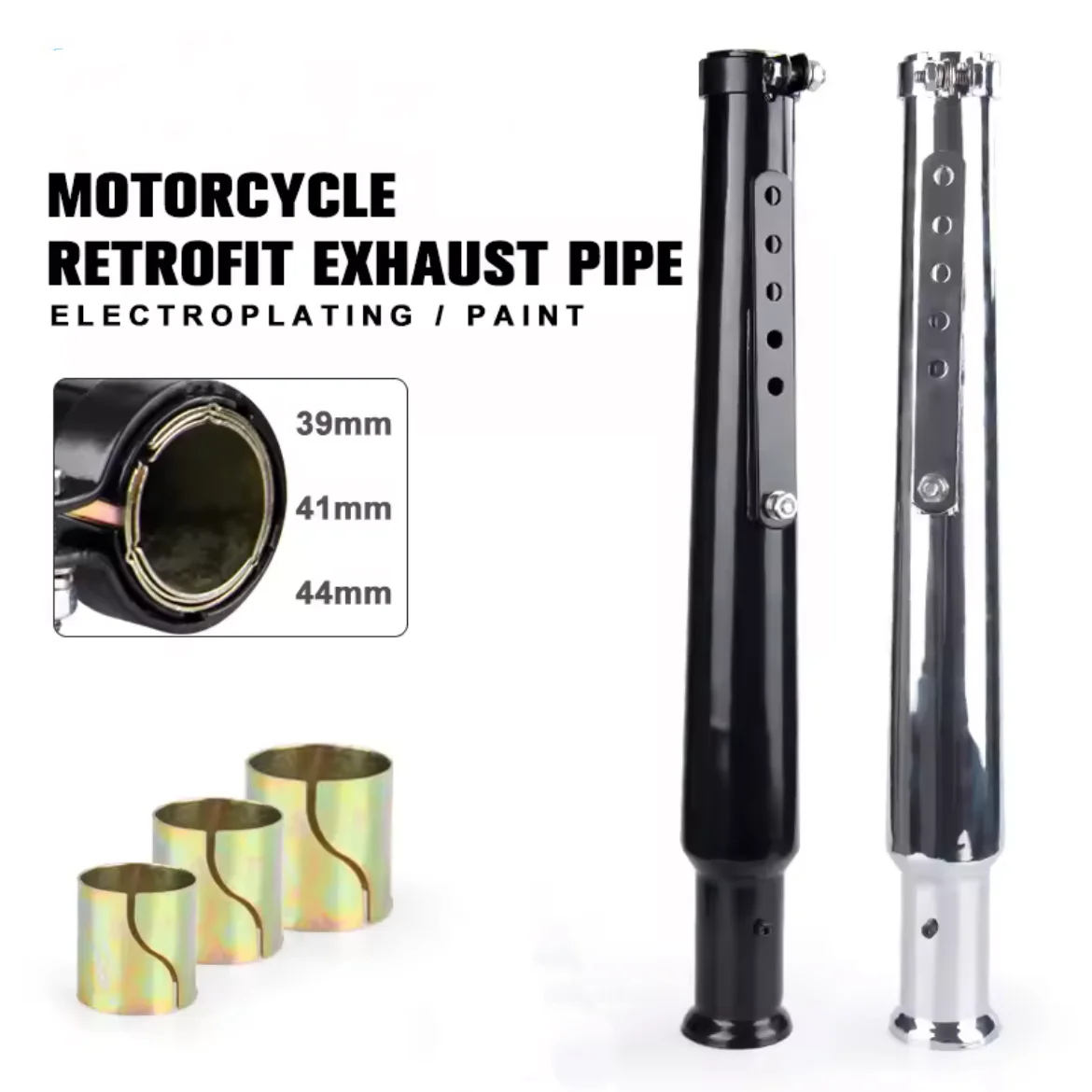 

540mm Motorcycle Retro Tail Exhaust Pipe Muffler For ADNOH AHAMAY IKUZUS Cafe Racer Bobber Chopper Custom Nove