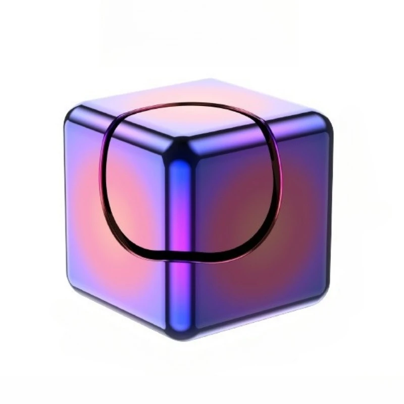 EDC Cube main Fidget Spinner métal toupie pointe doigt gyroscope bureau réduction du Stress jouets Anti anxiété pour les enfants