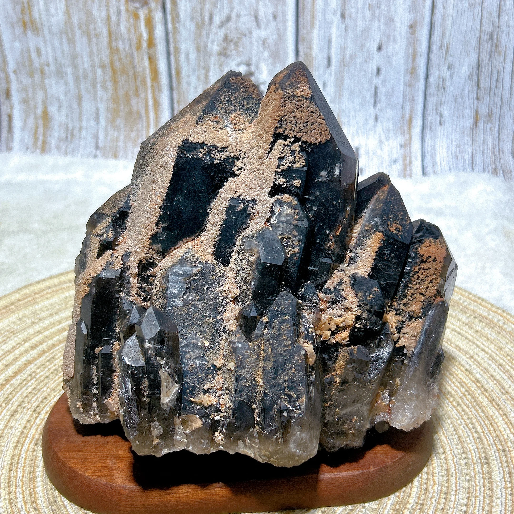 

Natural Crystal Black Quartz Skeletal Cluster Big Raw Stone Specimen Gemstones Mineral Energy Reiki Home Decorations Gift