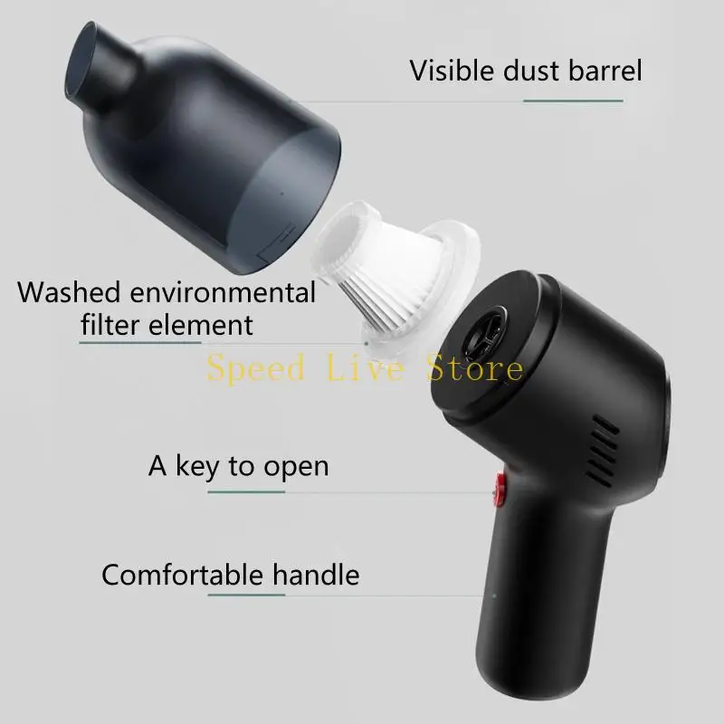 

547C Автоматический пылесос 120 Вт с высокой мощностью всасывания, инструменты для очистки домашнего автомобиля