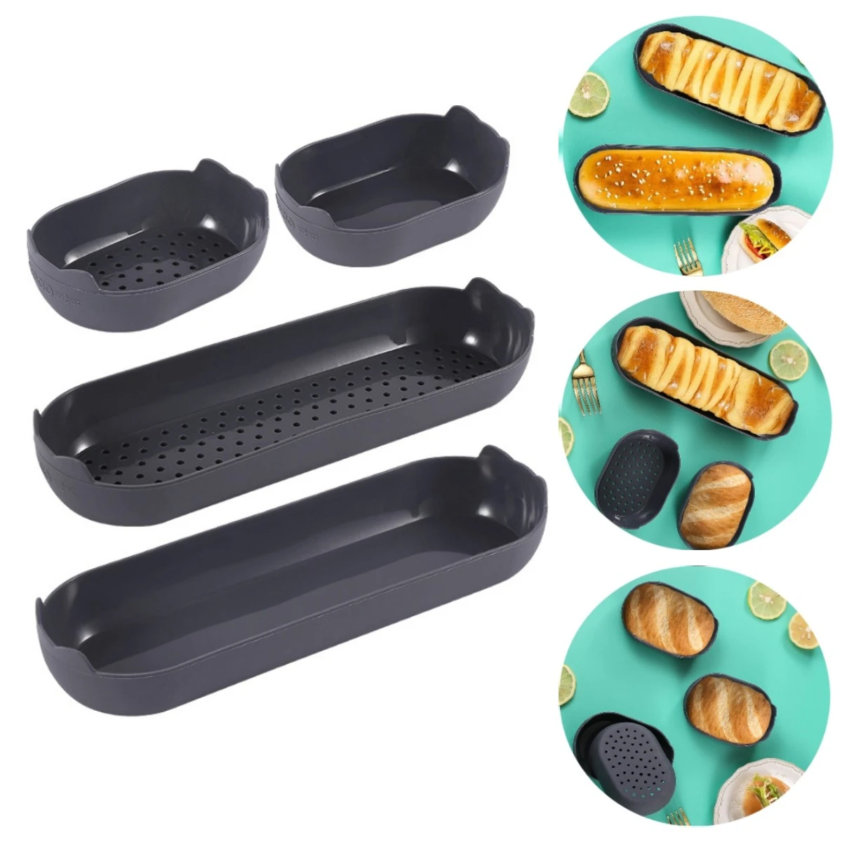 

Baking Set Bread Moulds 24.7x8.5x3.5cm Versatile Loaf Baking Pans Dishwasher Safe Durability And Resilience Easy To Clean