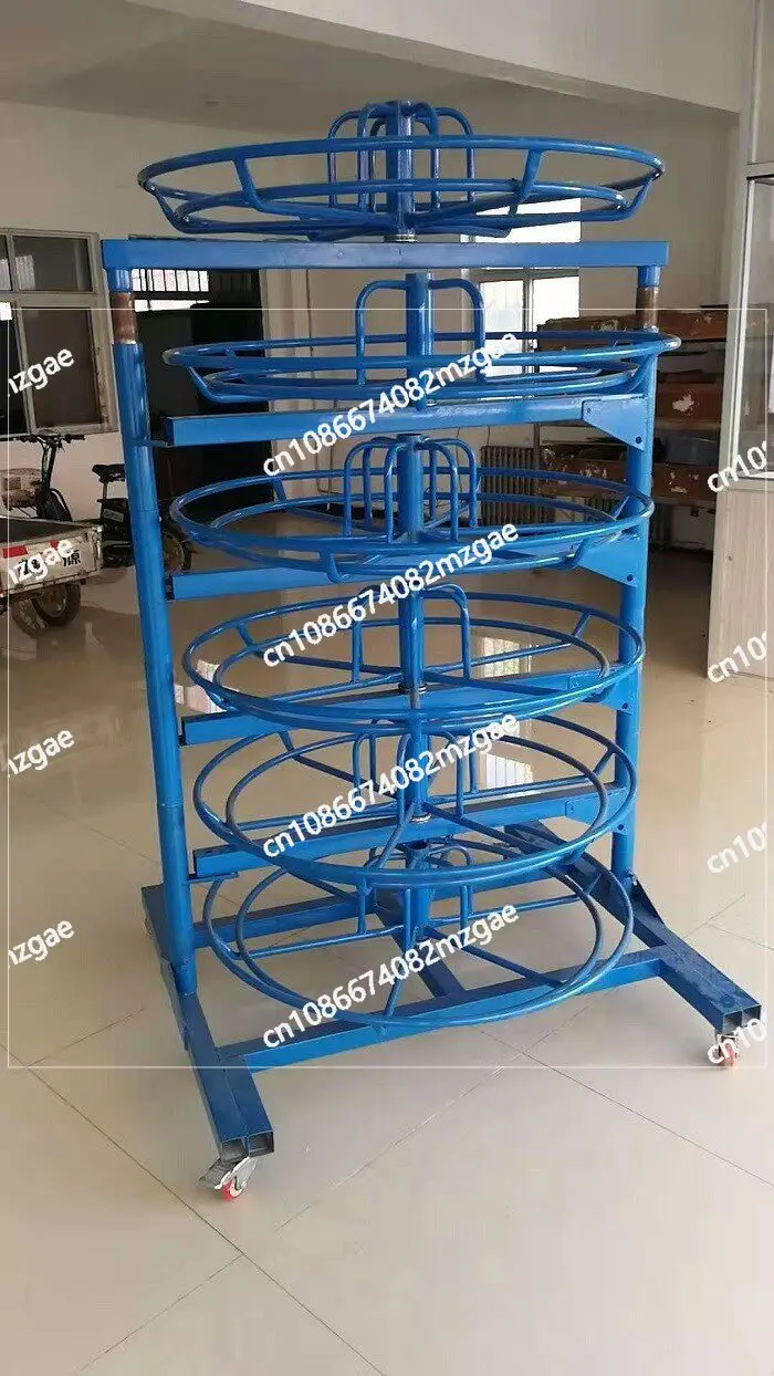 Hydraulic YouTube Shelf Hose Shelf High Pressure YouTube Tray Tube Shelf Six Layers Rotatable Rotating Iron Disc Movable - view 4