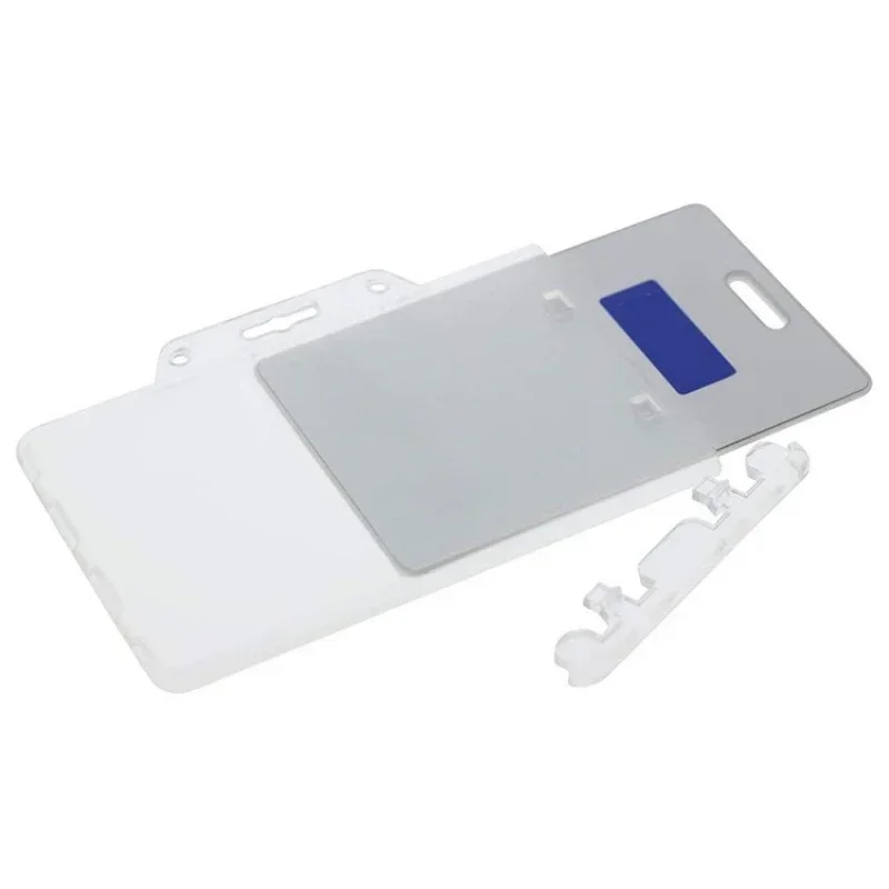 Porte-cartes en plastique ABS transparent et horizontal, plaque de poitrine en plastique dur, verrouillage, certificat, accessoires d'infirmière, PC, 1PC