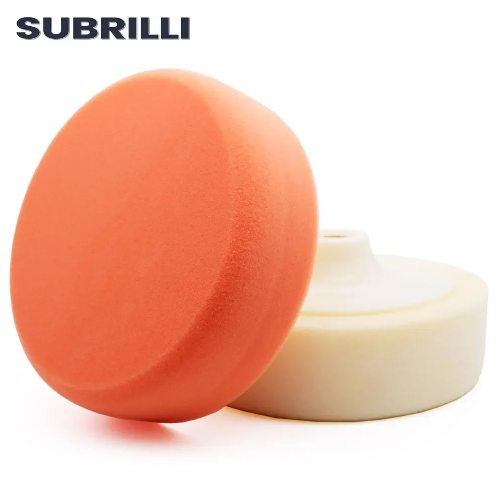 SUBRILLI 6 pulgadas 150MM de abrillantado para coche de esponja almohadilla de pulido con cera M14 M16 hilo herramienta esponja de espuma